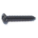 #4 x 1" Black Steel Phillips Flat Head Sheet Metal Screws