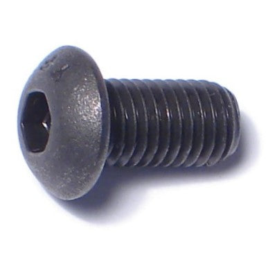 1/4"-28 x 1/2" Plain Steel Fine Thread Button Head Socket Cap Screws