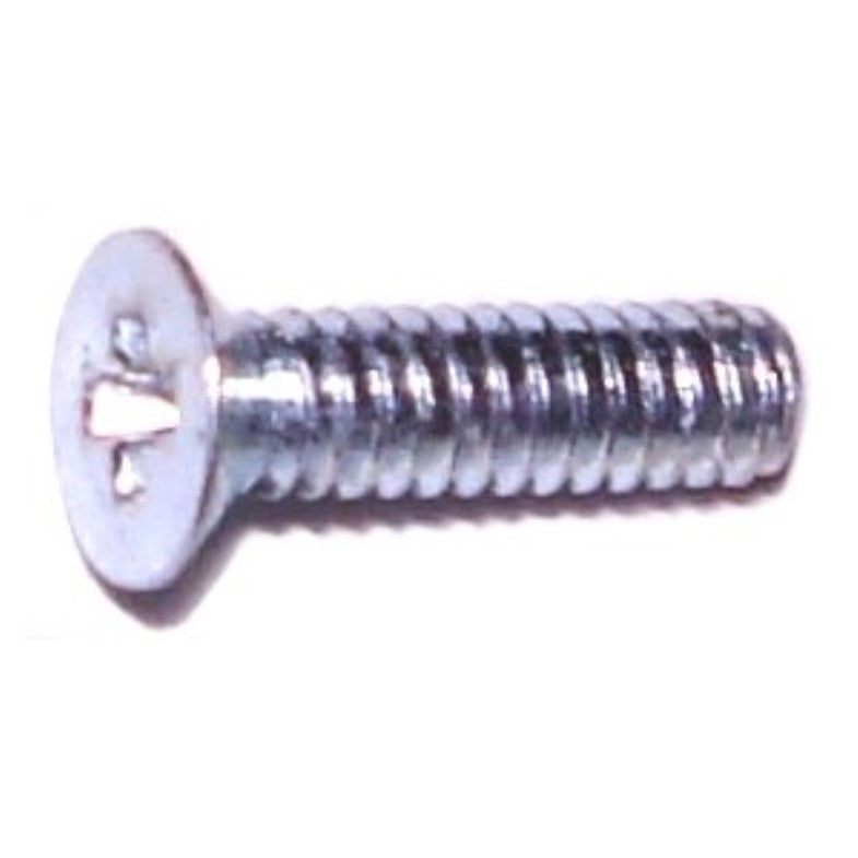 1.6mm-0.35 x 6mm Zinc Plated Class 4.8 Steel Coarse Thread Phillips Flat Head Machine Screws