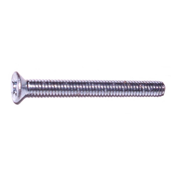 2mm-0.4 x 20mm Zinc Plated Class 4.8 Steel Coarse Thread Phillips Flat Head Machine Screws