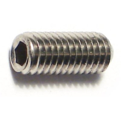 5mm-0.8 x 12mm A2 Stainless Steel Coarse Thread Cup Point Hex Socket Headless Set Screws