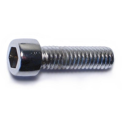 #8-32 x 5/8" Chrome Plated Steel Coarse Thread Smooth Head Socket Cap Screws