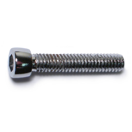 #8-32 x 7/8" Chrome Plated Steel Coarse Thread Smooth Head Socket Cap Screws