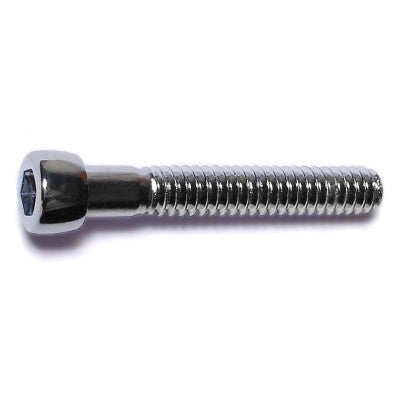 #10-24 x 1-1/4" Chrome Plated Steel Coarse Thread Smooth Head Socket Cap Screws