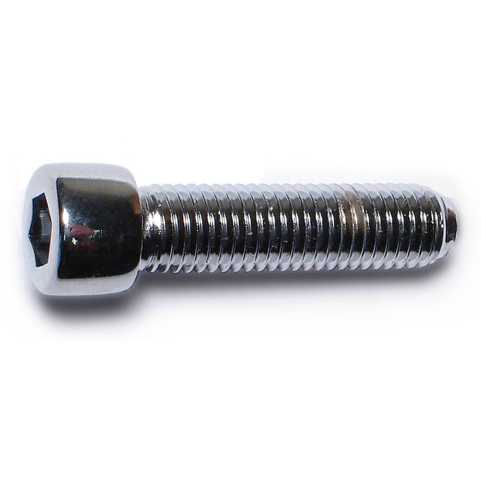 1/4"-28 x 1" Chrome Plated Steel Fine Thread Smooth Head Socket Cap Screws