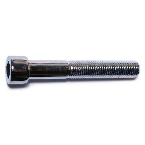 3/8"-24 x 2-1/2" Chrome Plated Steel Fine Thread Smooth Head Socket Cap Screws
