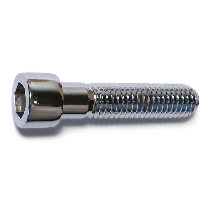 7/16"-14 x 2" Chrome Plated Steel Coarse Thread Smooth Head Socket Cap Screws