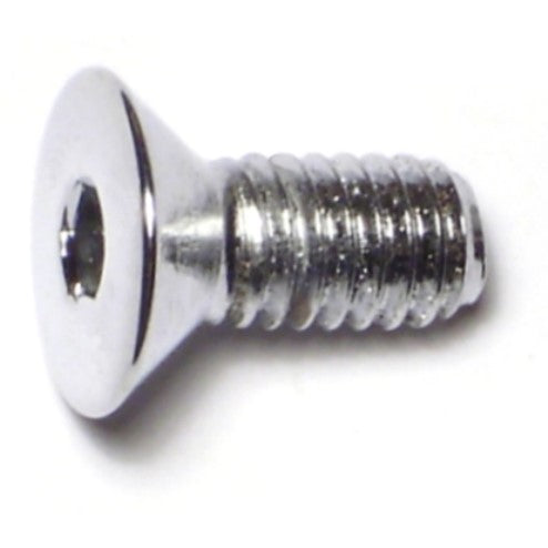 5/16"-18 x 3/4" Chrome Plated Grade 8 Steel Coarse Thread Flat Head Socket Cap Screws