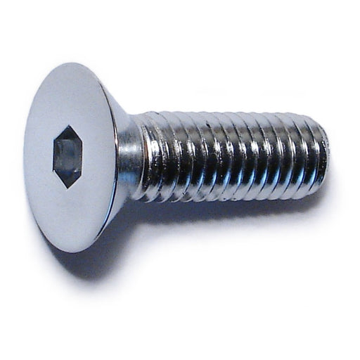 3/8"-16 x 1-1/4" Chrome Plated Steel Coarse Thread Flat Head Socket Cap Screws