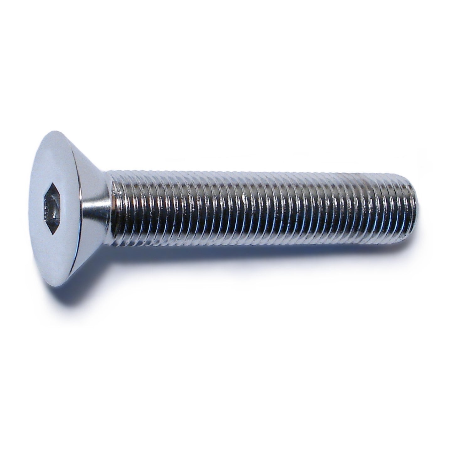 3/8"-24 x 2" Chrome Plated Steel Fine Thread Flat Head Socket Cap Screws