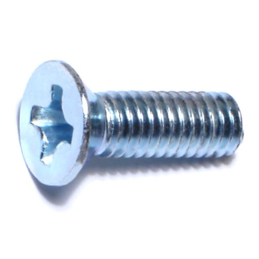 5/16"-18 x 1" Zinc Plated Steel Coarse Thread Phillips Flat Head Machine Screws