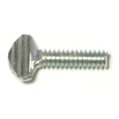 #6-32 x 1/2" Zinc Plated Steel Coarse Thread Spade Head Thumb Screws
