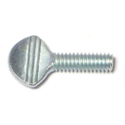#8-32 x 1/2" Zinc Plated Steel Coarse Thread Spade Head Thumb Screws