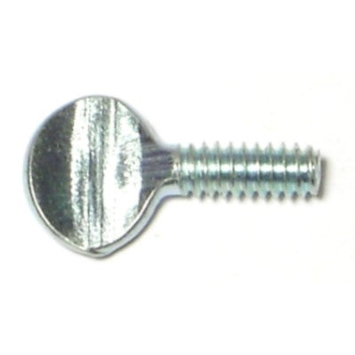 #10-24 x 1/2" Zinc Plated Steel Coarse Thread Spade Head Thumb Screws