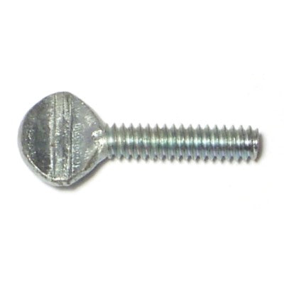 #10-24 x 3/4" Zinc Plated Steel Coarse Thread Spade Head Thumb Screws
