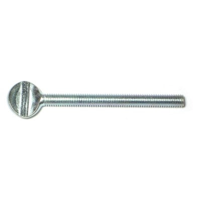 #10-32 x 2" Zinc Plated Steel Fine Thread Spade Head Thumb Screws