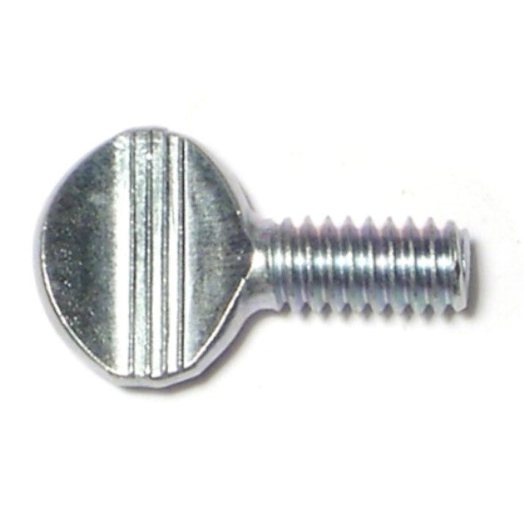 1/4"-20 x 1/2" Zinc Plated Steel Coarse Thread Spade Head Thumb Screws