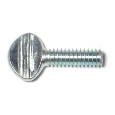 1/4"-20 x 3/4" Zinc Plated Steel Coarse Thread Spade Head Thumb Screws