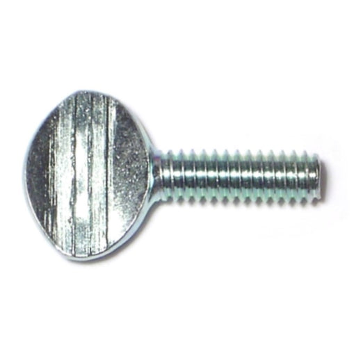 1/4"-20 x 1" Zinc Plated Steel Coarse Thread Spade Head Thumb Screws