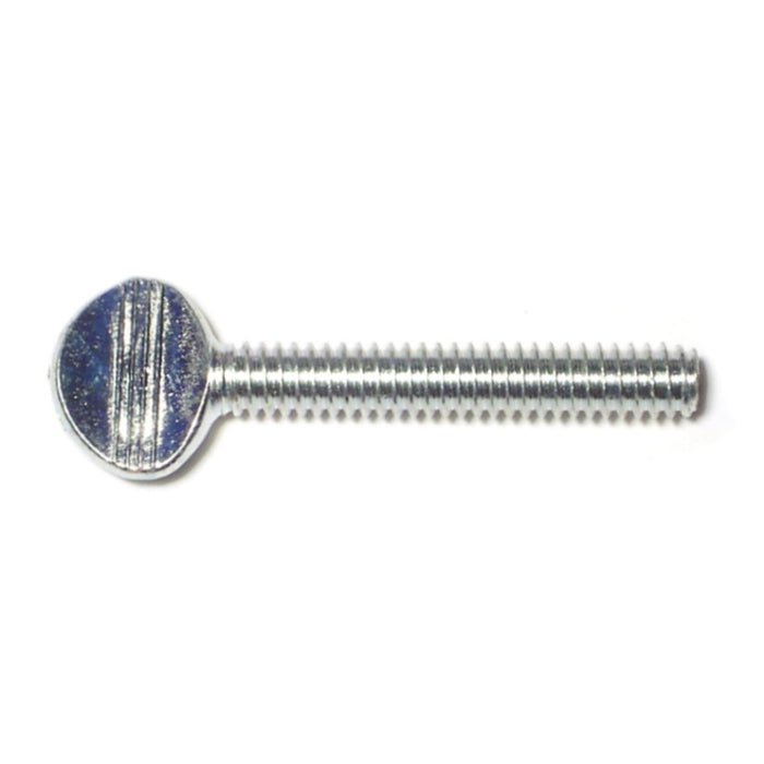 1/4"-20 x 1-1/2" Zinc Plated Steel Coarse Thread Spade Head Thumb Screws