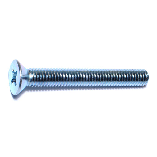 3/8"-16 x 3" Zinc Plated Steel Coarse Thread Phillips Flat Head Machine Screws