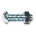 1/4"-20 x 1" Zinc Plated Steel Coarse Thread Slotted Round Head Machine Screws