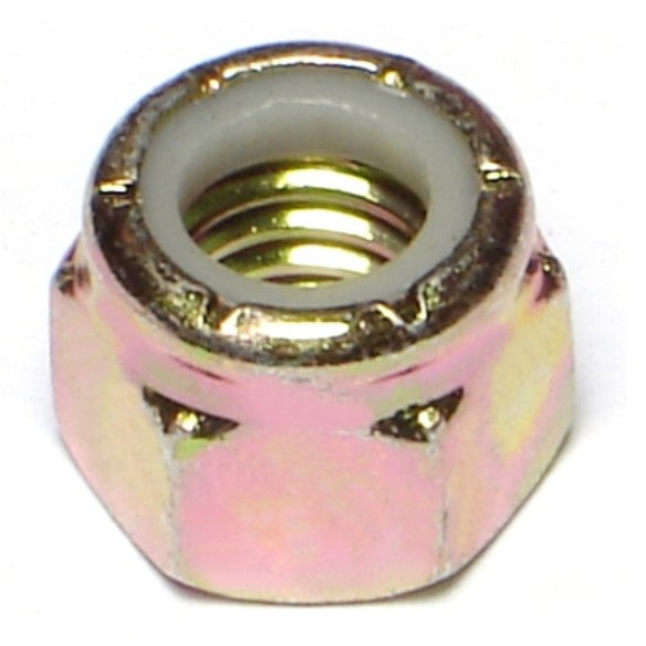 3/8"-16 Zinc Plated Grade 8 Steel Coarse Thread Nylon Insert Lock Nuts