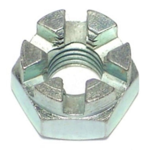 1/4"-28 Zinc Plated Steel Fine Thread Castle Hex Nuts