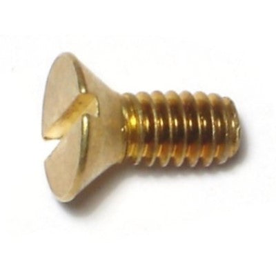#8-32 x 3/8" Brass Coarse Thread Slotted Flat Head Machine Screws