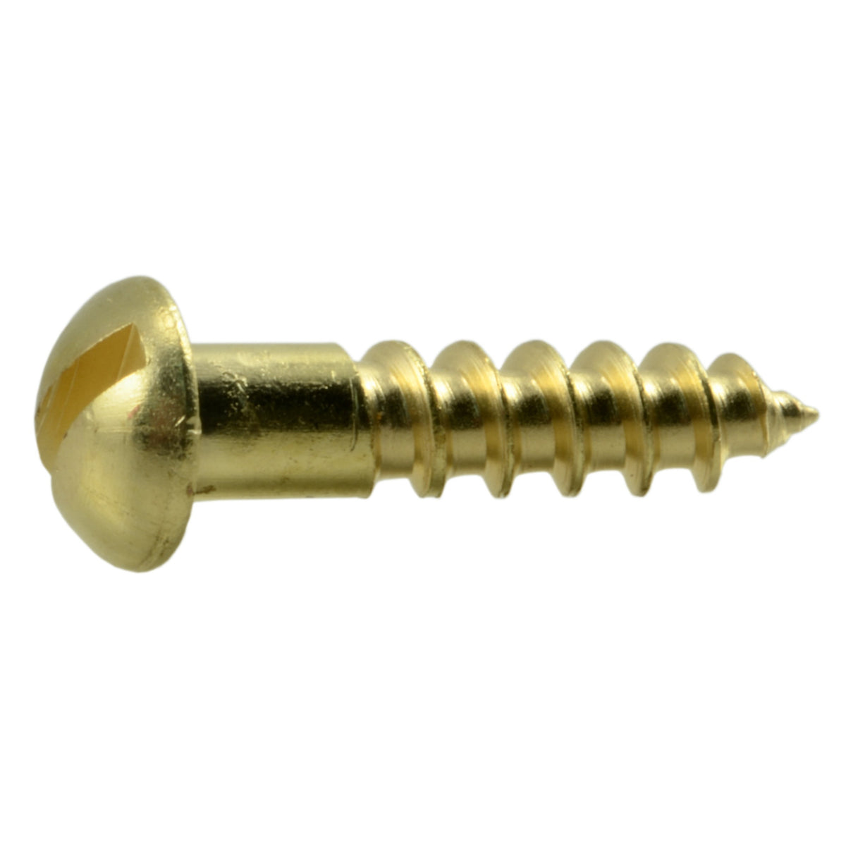 #6 x 5/8" Brass Slotted Round Head Wood Screws
