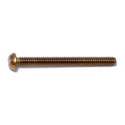 Rivercity Fastener & Supply 6-32 X 1/4 Brass Slotted Pan Head Machine Screws – Inch System, Pack Of Multiple