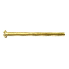 #6-32 x 2" Brass Coarse Thread Slotted Round Head Machine Screws