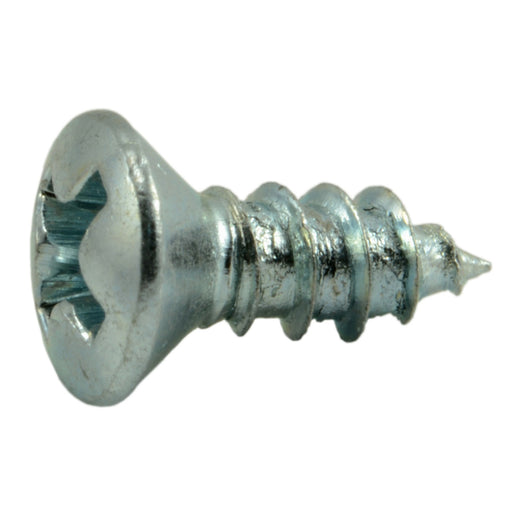 #6 x 3/8" Zinc Plated Steel Phillips Oval Head Sheet Metal Screws