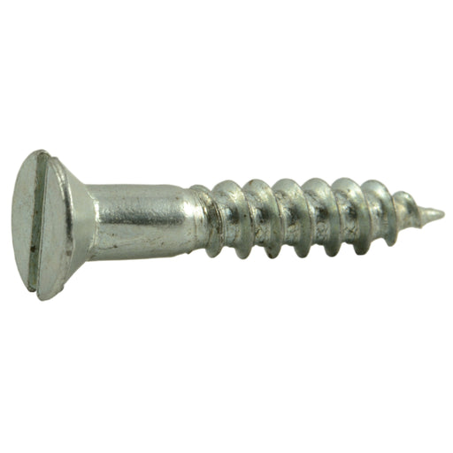 #4 x 5/8" Zinc Plated Steel Slotted Flat Head Wood Screws