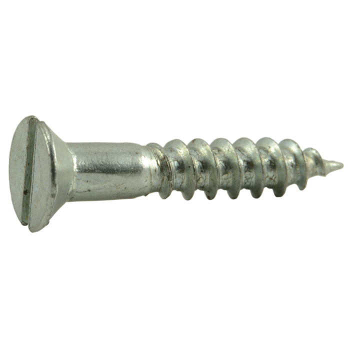 #4 x 5/8" Zinc Plated Steel Slotted Flat Head Wood Screws