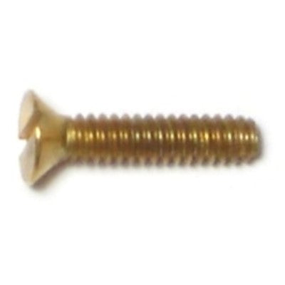 #4-40 x 3/8" Brass Coarse Thread Slotted Flat Head Machine Screws