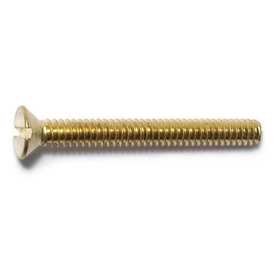 #4-40 x 1" Brass Coarse Thread Slotted Flat Head Machine Screws