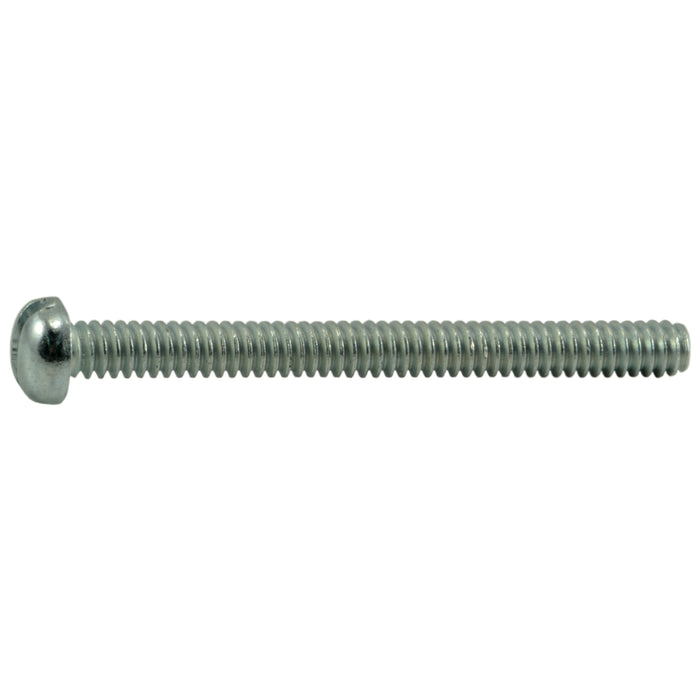 #4-40 x 1-1/4" Zinc Plated Steel Coarse Thread Slotted Round Head Machine Screws