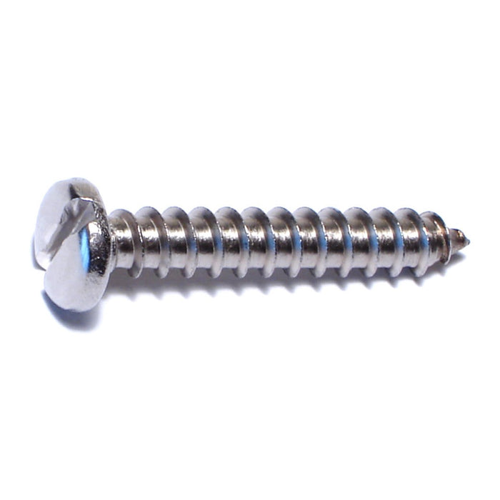 #14 x 1-1/2" 18-8 Stainless Steel Slotted Pan Head Sheet Metal Screws