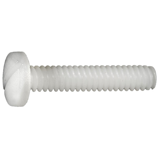#10-24 x 1" Nylon Plastic Coarse Thread Slotted Binding Machine Screws