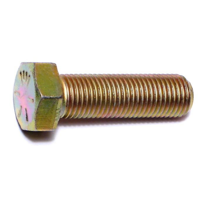 3/8"-24 x 1-1/4" Zinc Plated Grade 8 Steel Fine Thread Hex Cap Screws