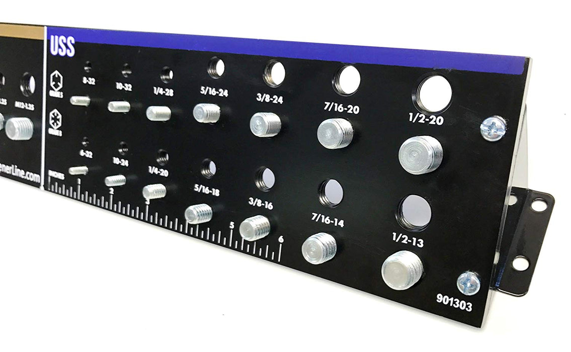 Black SAE and Metric Bolt Gauge Check a Thread Size Tool — Fastener Line