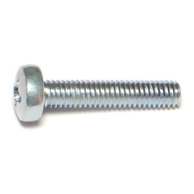 4mm-0.7 x 20mm Zinc Plated Class 4.8 Steel Coarse Thread Phillips Pan Head Machine Screws