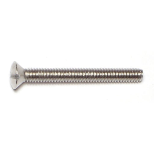 #8-32 x 1-1/2" 18-8 Stainless Steel Coarse Thread Slotted Oval Head Machine Screws