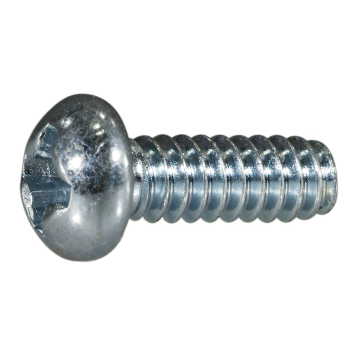 #6-32 x 3/8" Zinc Plated Steel Coarse Thread Phillips Round Head Machine Screws