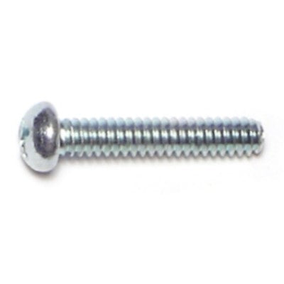 #6-32 x 3/4" Zinc Plated Steel Coarse Thread Phillips Round Head Machine Screws