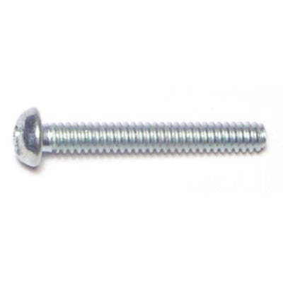 #6-32 x 1" Zinc Plated Steel Coarse Thread Phillips Round Head Machine Screws