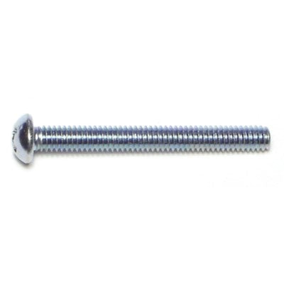 #8-32 x 1-1/2" Zinc Plated Steel Coarse Thread Phillips Round Head Machine Screws