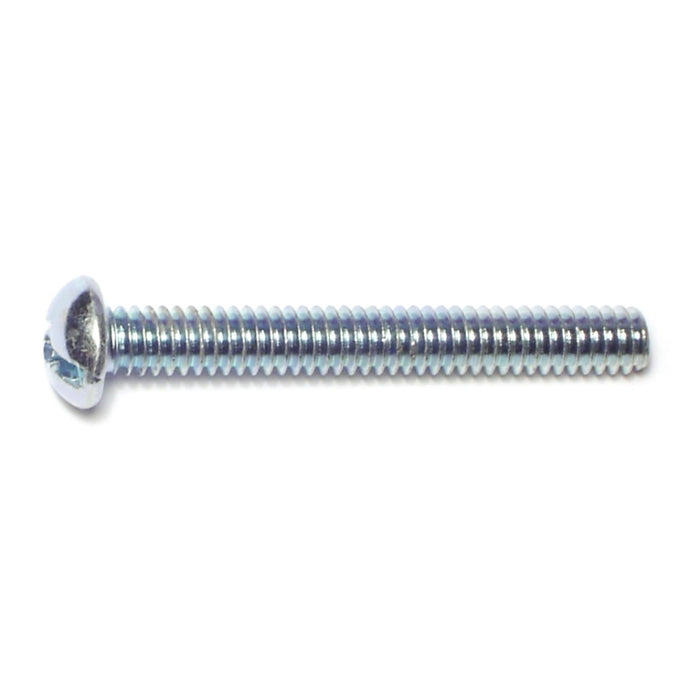1/4"-20 x 2" Zinc Plated Steel Coarse Thread Phillips Round Head Machine Screws