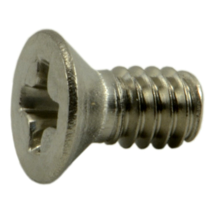 #2-56 x 3/16" 18-8 Stainless Steel Coarse Thread Phillips Flat Head Machine Screws